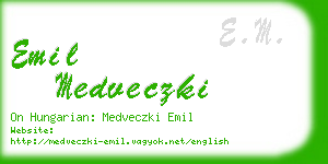 emil medveczki business card